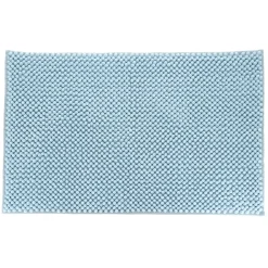 TENDANCE Tapis de bain microfibre (50 x 80 cm) Boules Bleu clair