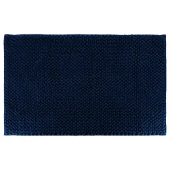 TENDANCE Tapis de bain microfibre (50 x 80 cm) Boules Bleu marine New