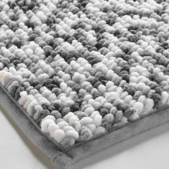 DOUCEUR D'INTERIEUR Tapis de bain microfibre (45 x 75 cm) Friza Gris Anthracite Best