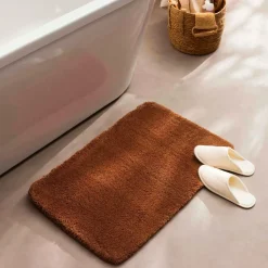 douceur d'intu017drieur Tapis de bain microfibre (50 x 80 cm) Maël Terracotta New