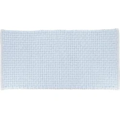 TENDANCE Tapis de bain microfibre (45 x 90 cm) Maille Bleu clair Outlet