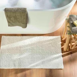 douceur d'intu017drieur Tapis de bain microfibre (50 x 80 cm) Yanis Blanc Discount
