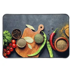 LUANCE Tapis de cuisine antidérapant (40 x 60 cm) Aromates Multicolore New
