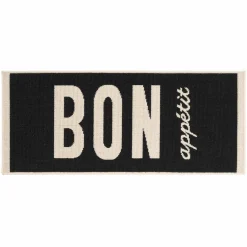 DOUCEUR D'INTERIEUR Tapis de cuisine (50 x 120 cm) Appetito Noir Best
