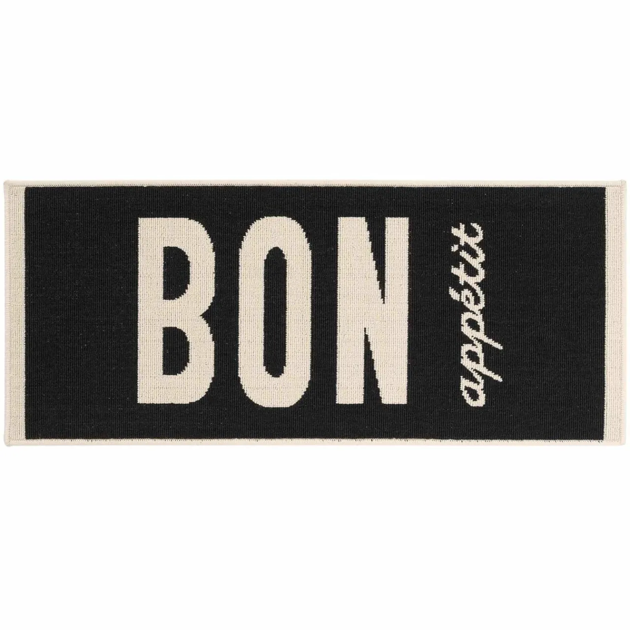 DOUCEUR D'INTERIEUR Tapis de cuisine (50 x 120 cm) Appetito Noir Best