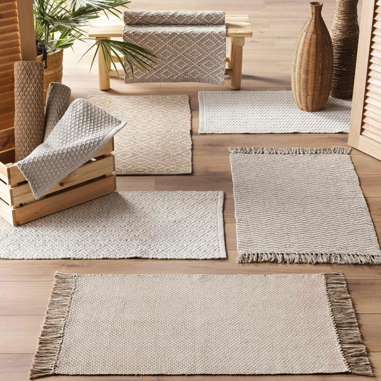 DOUCEUR D'INTERIEUR Tapis de salon coton (50 x 80 cm) Alivia Beige Online