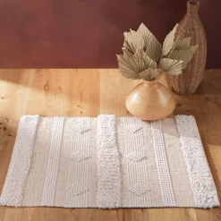 DOUCEUR D'INTERIEUR Tapis de salon coton (60 x 90 cm) Athos Ecru Online