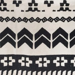 ATMOSPHERA Tapis de salon coton (120 x 170 cm) Delhi et blanc Noir Outlet