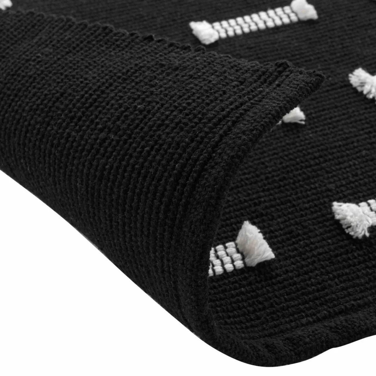 DOUCEUR D'INTERIEUR Tapis de salon coton (50 x 80 cm) Juline Noir New