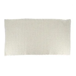 TENDANCE Tapis de salon coton (50 x 90 cm) Mimetisme Blanc et Ivoire