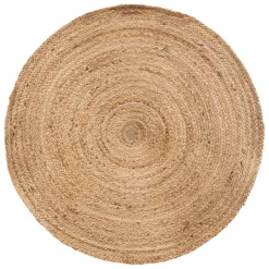 ATMOSPHERA Tapis de salon jute rond (80 cm) Domy Beige New