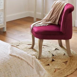 ATMOSPHERA Tapis de salon jute rond (120 cm) Vent naturel Beige Clearance