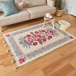 Atmosphera, cru017dateur d'intu017drieur Tapis de salon rectangulaire coton (170 x 120 cm) Wild Multicolore Online