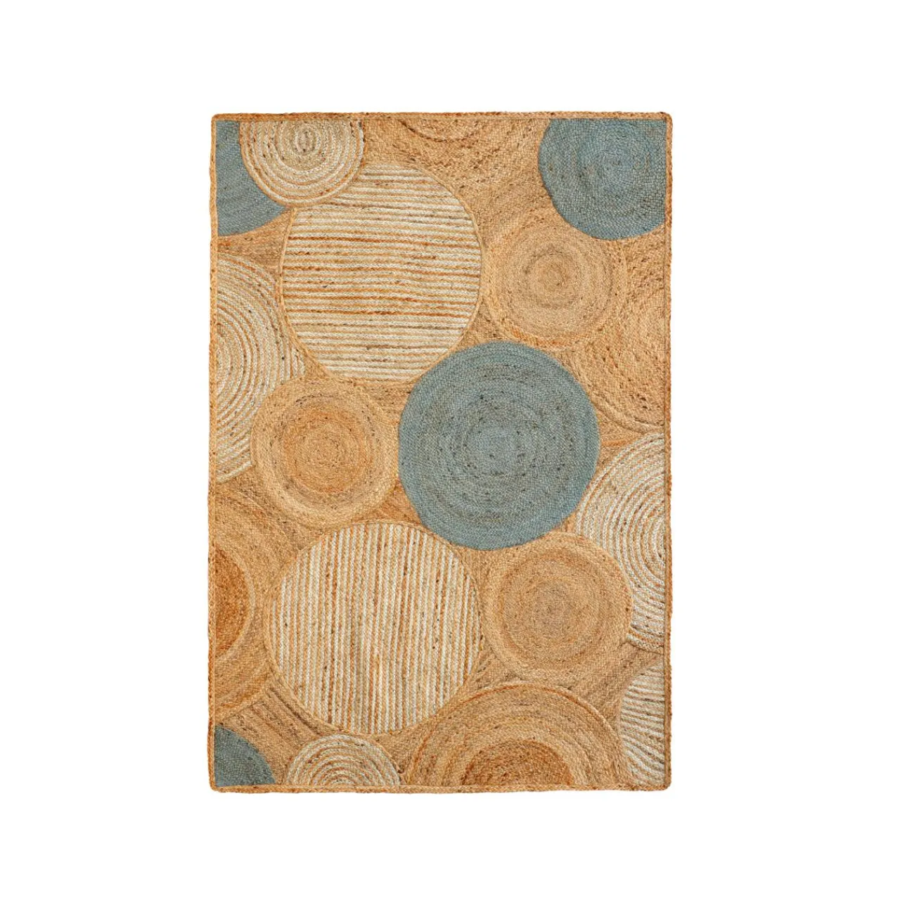 EMINZA Tapis de salon rectangulaire jute tissée main (200 x 300 cm) Tara Marron Discount