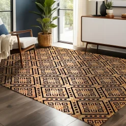 EMINZA Tapis de salon rectangulaire jute tissée main (160 x 230 cm) Meera Beige Best