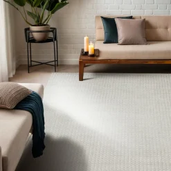 EMINZA Tapis de salon rectangulaire tissé (140 x 200 cm) Ravi pampa Beige