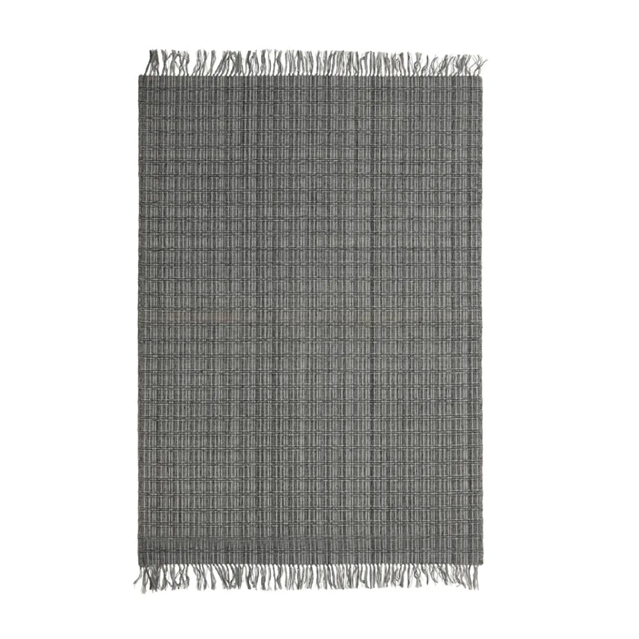 EMINZA Tapis de salon rectangulaire matière recyclée (140 x 200 cm) Priya Gris New