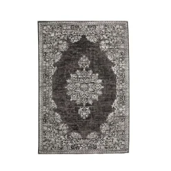 EMINZA Tapis de salon rectangulaire jacquard (140 x 200 cm) Sana Gris Outlet