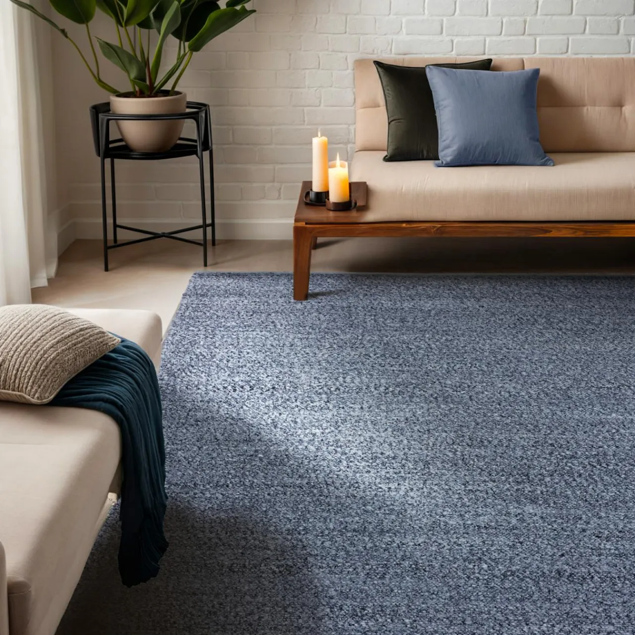 EMINZA Tapis de salon rectangulaire matière recyclée (140 x 200 cm) Sabana Gris Hot