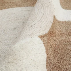 EMINZA Tapis de salon rectangulaire jute tressée main (200x300 cm) Reina Beige