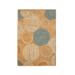 EMINZA Tapis de salon rectangulaire jute tissée main (160 x 230 cm) Tara Marron Hot