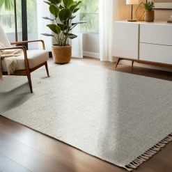 EMINZA Tapis de salon rectangulaire laine tissée (160 x 230 cm) Jacks Beige Online