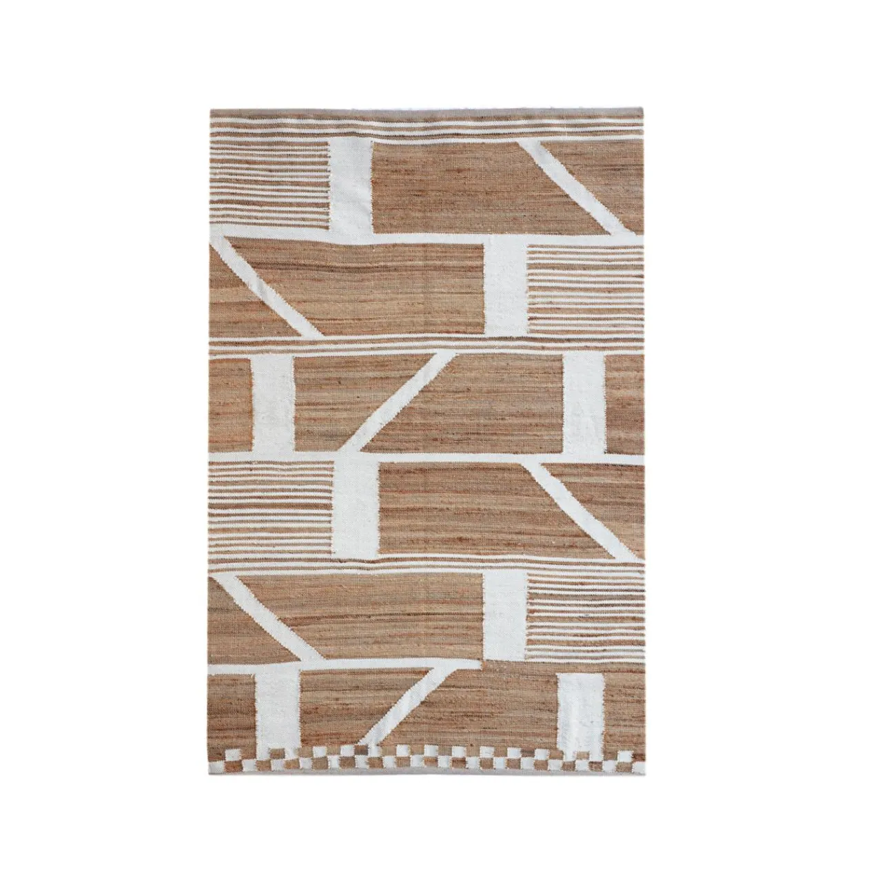 EMINZA Tapis de salon rectangulaire jute (140 x 200 cm) Paris Beige New