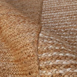 EMINZA Tapis de salon rectangulaire jute tissée main (140 x 200 cm) Hudson Marron Outlet