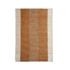 EMINZA Tapis de salon rectangulaire jute tissée main (140 x 200 cm) Hudson Marron Outlet