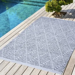 L'EFFET PAPILLON Tapis d'extérieur rectangulaire (50 x 80 cm) Orlando Perle Gris perle New