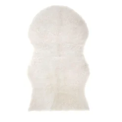 Atmosphera createur d'interieur for kids Tapis fausse fourrure (150 x 90 cm) Oslo Ivoire Blanc New