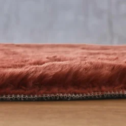 EMINZA Tapis rectangulaire fausse fourrure (140 x 200 cm) Finn Terracotta Best
