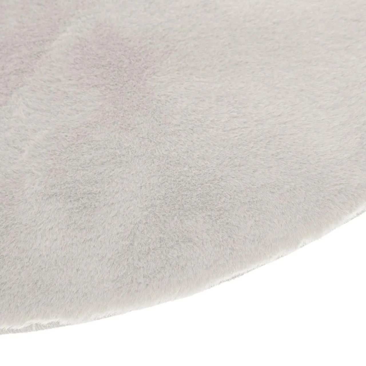 Atmosphera, cru017dateur d'intu017drieur Tapis rond fausse fourrure (80 cm) Jona Ivoire Hot