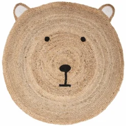 Atmosphera createur d'interieur for kids Tapis rond jute enfant (100 cm) Ourson Beige Online