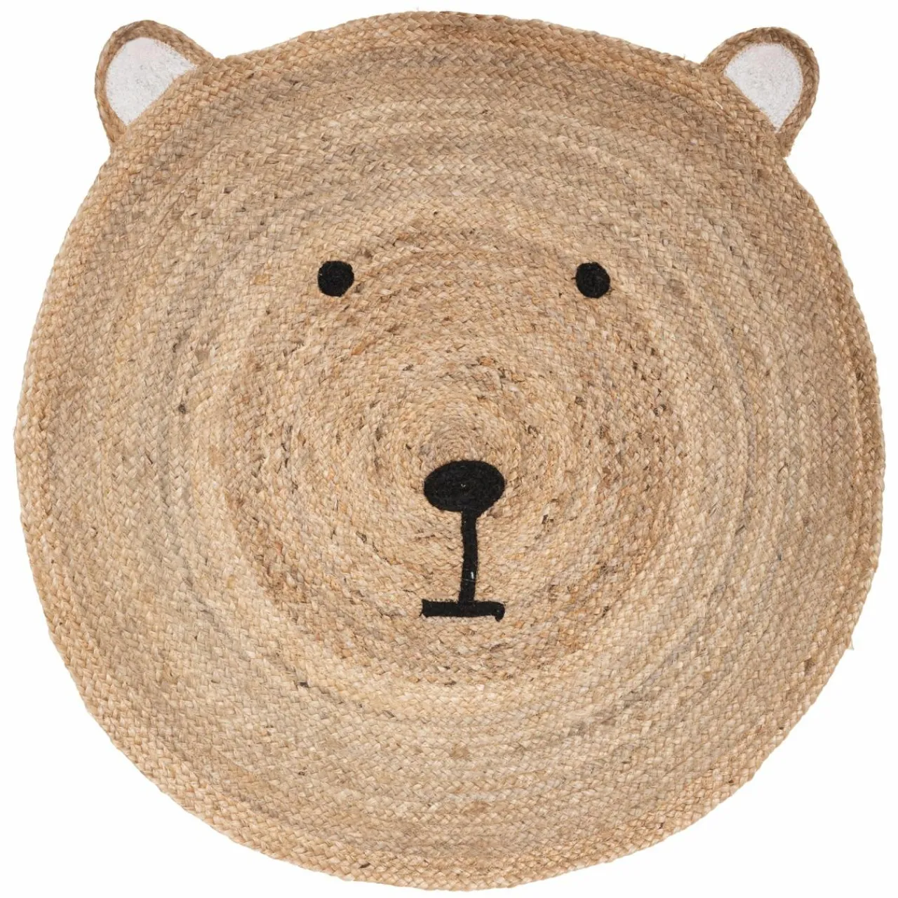 Atmosphera createur d'interieur for kids Tapis rond jute enfant (100 cm) Ourson Beige Online