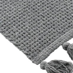 TENDANCE Tapis salon coton (45 x 90 cm) Alba Gris New