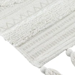 TENDANCE Tapis salon coton (45 x 90 cm) Gabriel Blanc New