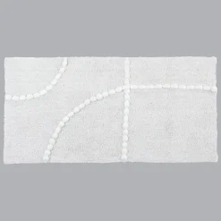 TENDANCE Tapis salon coton (45 x 90 cm) Leo Blanc Clearance