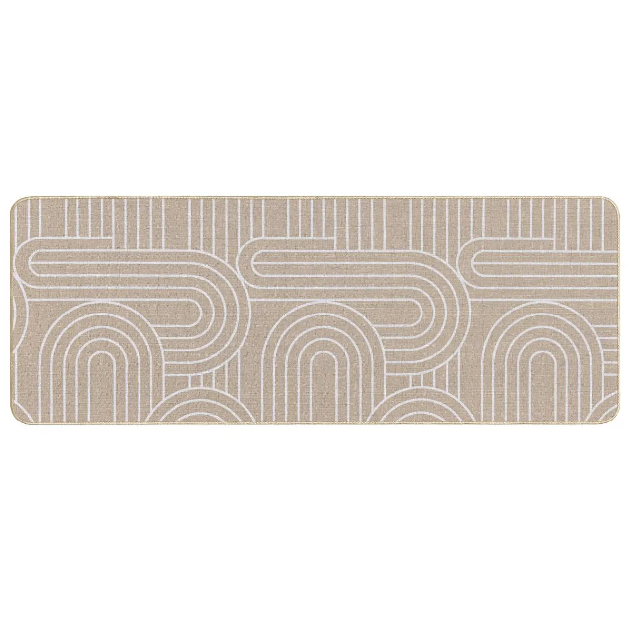douceur d'intu017drieur Tapis tissé antidérapant (45 x 120 cm) Modul Blanc Best