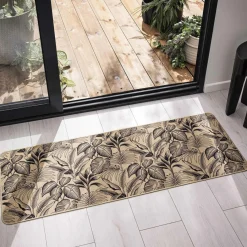 douceur d'intu017drieur Tapis tissé antidérapant (45 x 120 cm) Stylis Noir