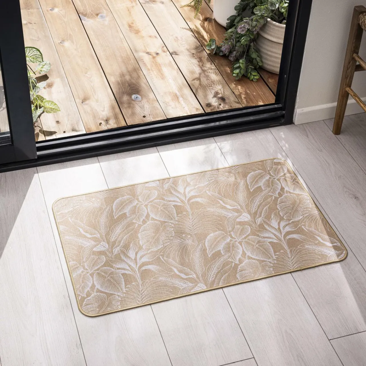 douceur d'intu017drieur Tapis tissé antidérapant (45 x 75 cm) Stylis Blanc Hot