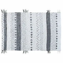 THE RUG REPUBLIC Tapis tissé main (180 cm) Callista Blanc Noir Online