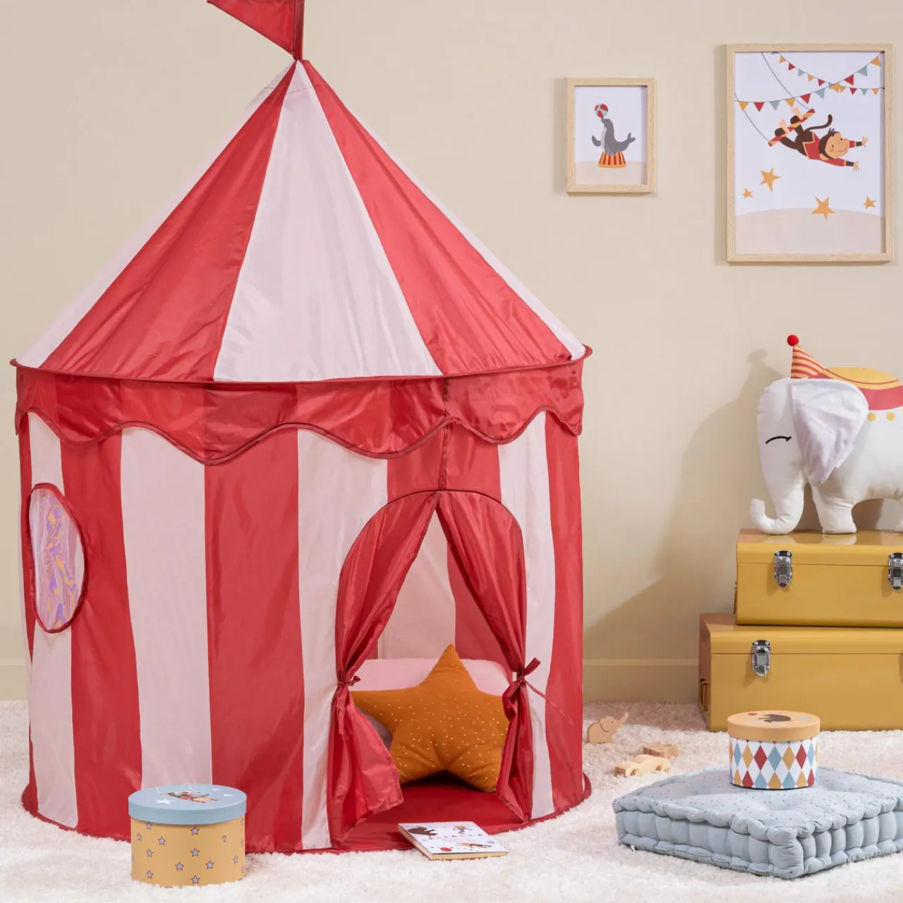 Atmosphera createur d'interieur for kids Tente pop-up enfant (H135 cm) Circus Rouge Outlet