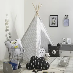 Atmosphera createur d'interieur for kids Tipi enfant bois et tissu (H160 cm) Twin Gris Online