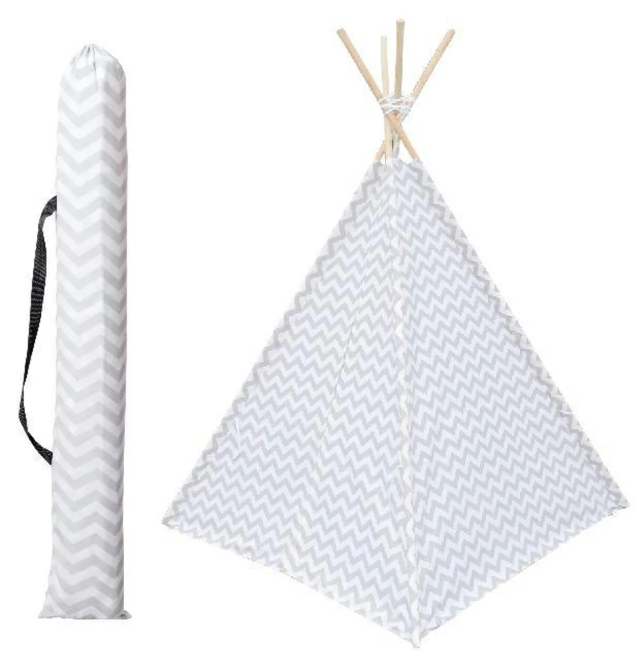 Atmosphera createur d'interieur for kids Tipi enfant bois et tissu (H160 cm) Twin Gris Online