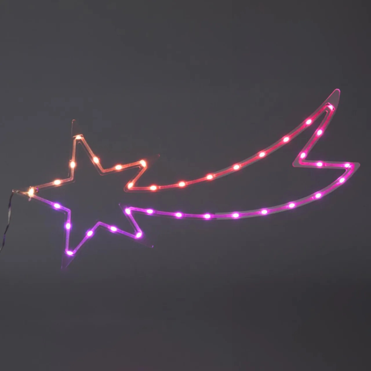 KOOPMAN Étoile filante lumineuse néon 35 LED H25 cm Star Multicolore Clearance