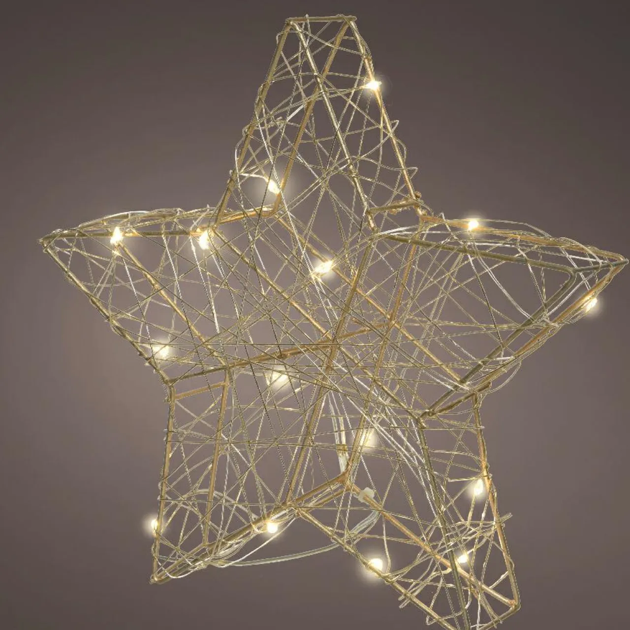 KAEMINGK Étoile lumineuse à piles 30 LED (H30 cm) Antartica Blanc chaud Clearance