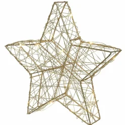 KAEMINGK Étoile lumineuse à piles 30 LED (H30 cm) Antartica Blanc chaud Clearance