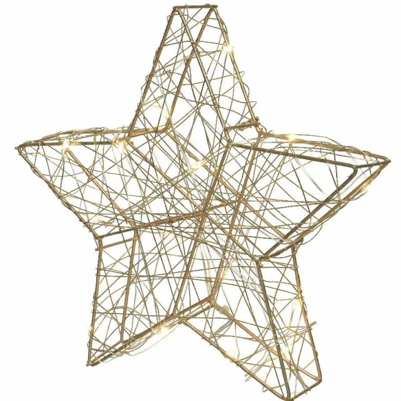 KAEMINGK Étoile lumineuse à piles 30 LED (H30 cm) Antartica Blanc chaud Clearance