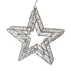 KOOPMAN Étoile lumineuse à suspendre 500 Micro LED (D38 cm) Star Light et blanc chaud Noir Hot